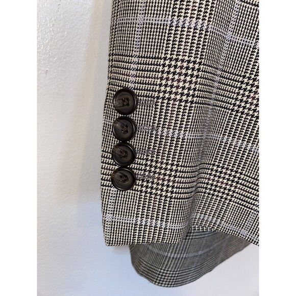Ralph Lauren Wool and Silk Plaid Jacket Brown Black Size 40R - Picture 5 of 7